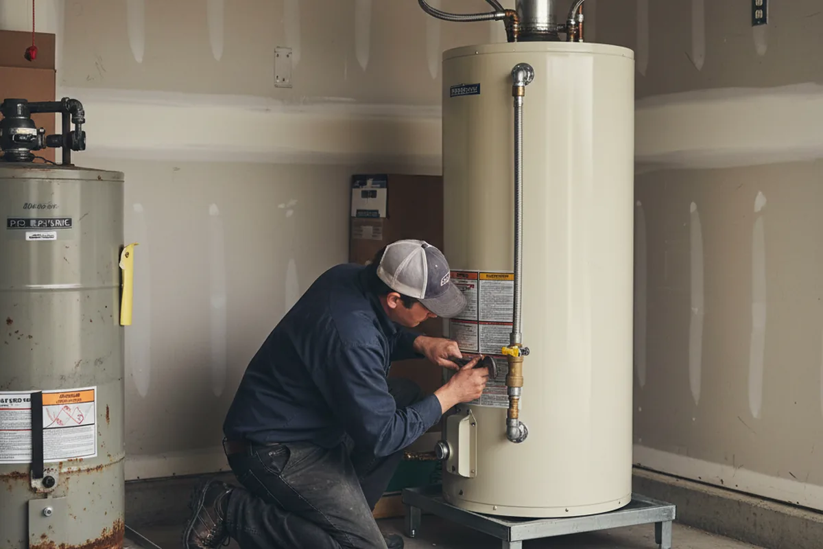 Water heater and shutoff valve replacement in Grandview
